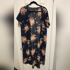 Torrid Navy Floral Cover Up